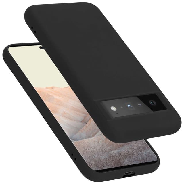 Google PIXEL 6 PRO silikondeksel case (Svart)
