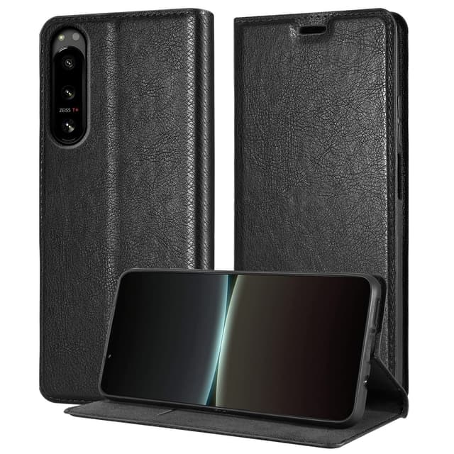 Sony Xperia 5 IV Suojakuori Lompakkokotelo (Musta)