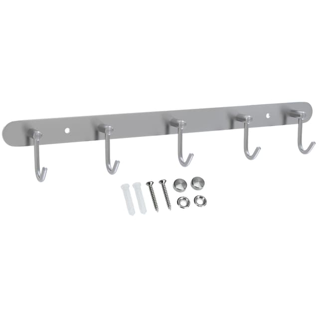 Klädstång Klädkrokar Klädhängare (modell c - 5 krokar)