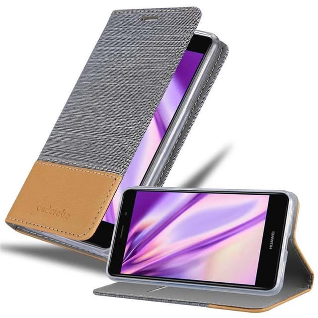 Huawei Enjoy 7 PLUS Suojakuori Lompakkokotelo (harmaa)