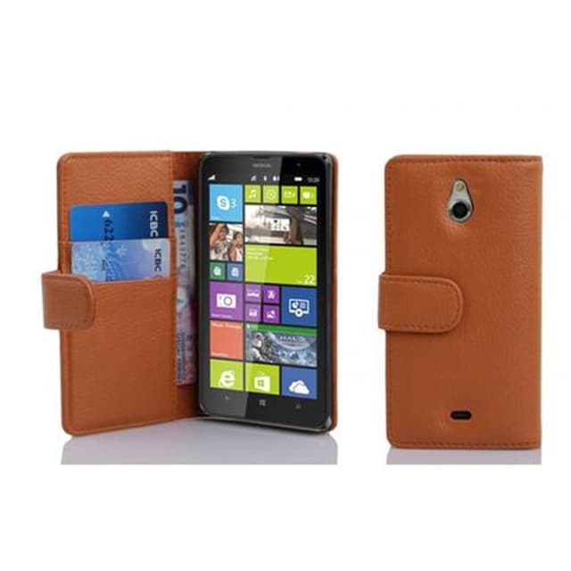 Skal Nokia Lumia 1320 Plånboksfodral (Brun)