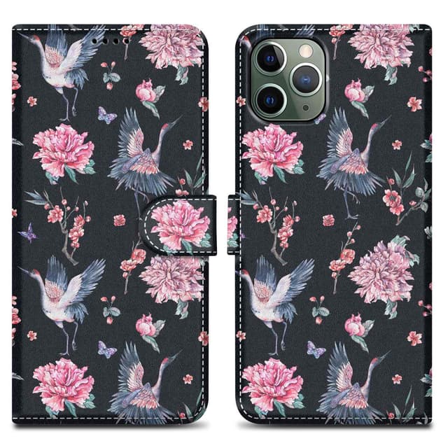 iPhone 11 PRO MAX Plånboksfodral Skal (Svart)