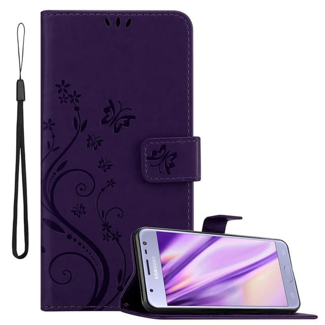 Samsung Galaxy J3 2017 lommebokdeksel Blomster (lilla)