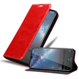 Nokia 2.2 Suojakuori Lompakkokotelo (Punainen)