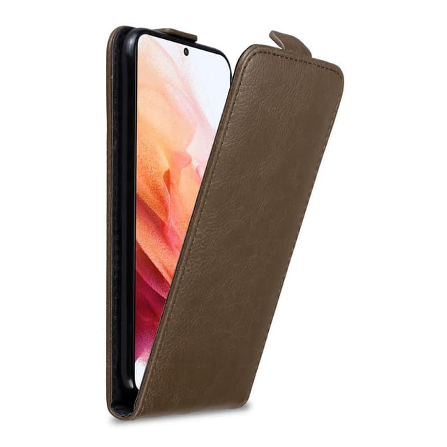 Samsung Galaxy S21 5G Flipfodral Skal (Brun)