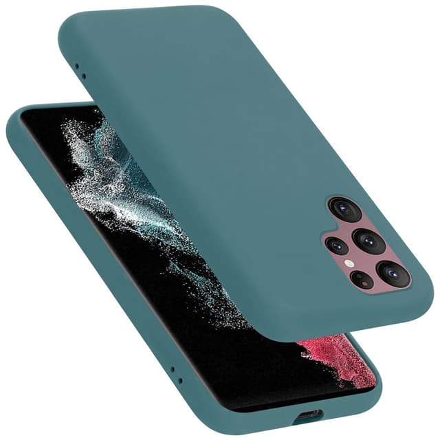 Samsung Galaxy S22 ULTRA silikondeksel case (grønn)