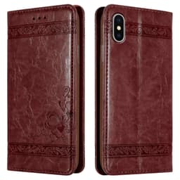 iPhone XS MAX Suojakuori Lompakkokotelo (Punainen)