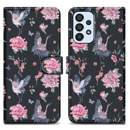 Samsung Galaxy A33 5G Suojakuori Lompakkokotelo (Musta)
