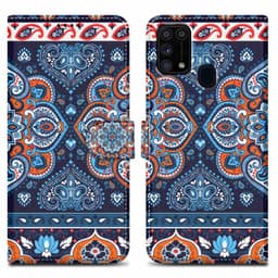 Samsung Galaxy M31 Suojakuori Lompakkokotelo (Sininen)