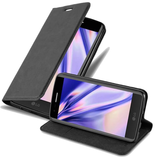 LG K8 2017 Suojakuori Lompakkokotelo (Musta)