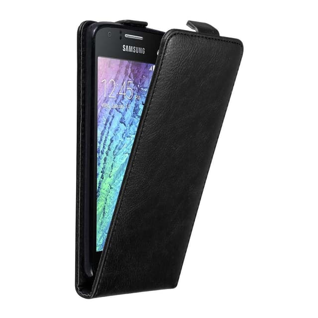 Samsung Galaxy J1 2015 deksel flip cover (svart)