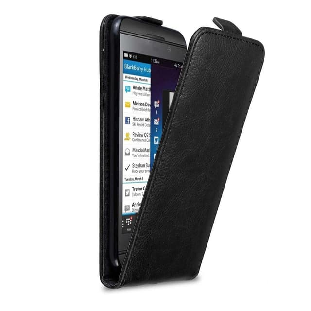 Blackberry Z10 Suojakuori Lompakkokotelo (Musta)
