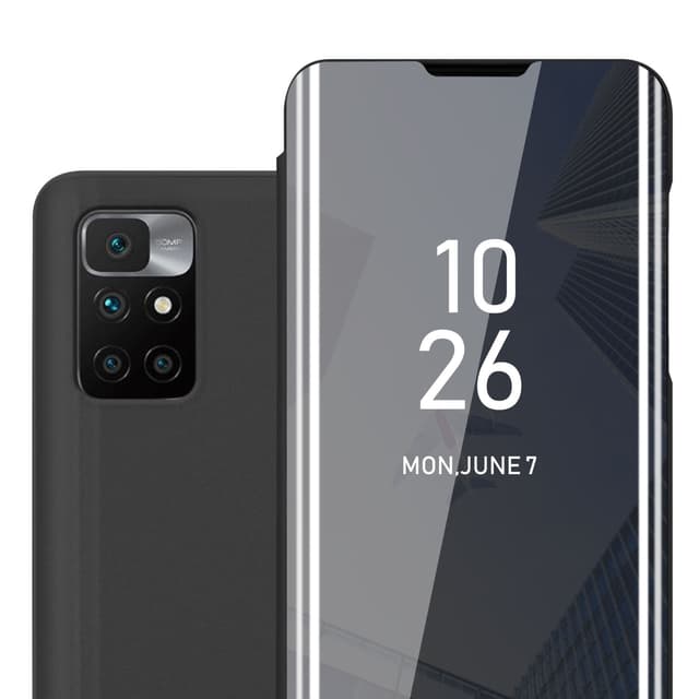 Suojakuori Xiaomi RedMi 10 Lompakkokotelo (Musta)