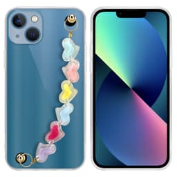 iPhone 13 Deksel med kjede (gjennomsiktig)