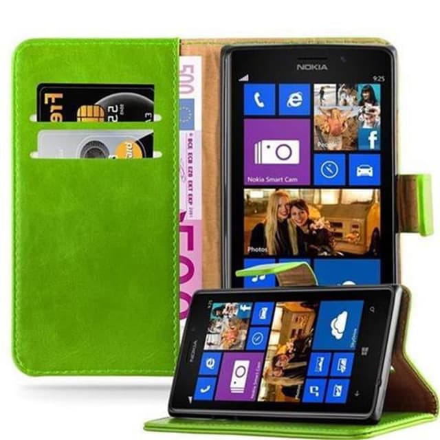 Nokia Lumia 925 Plånboksfodral Skal (Grön)