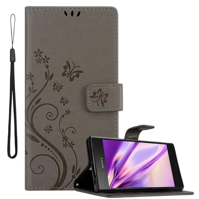 Sony Xperia XZ1 Plånboksfodral Skal (Grå)