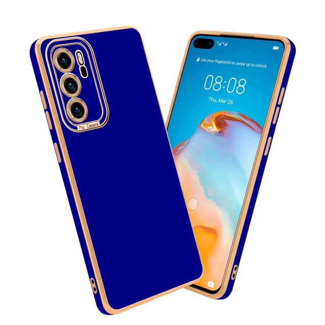 Huawei P40 Skal Fodral Case (Blå)