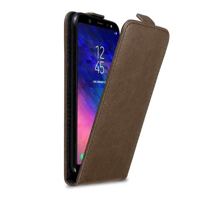 Samsung Galaxy A6 PLUS 2018 Flipfodral Skal (Brun)