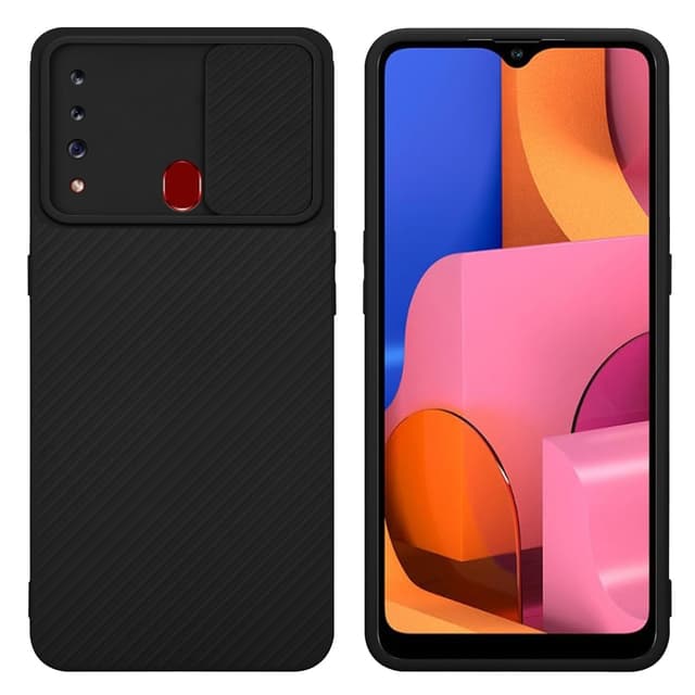 Samsung Galaxy A20s Suojakuori Kotelo (Musta)