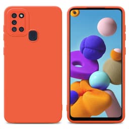 Samsung Galaxy A21s Deksel cover case (oransje)