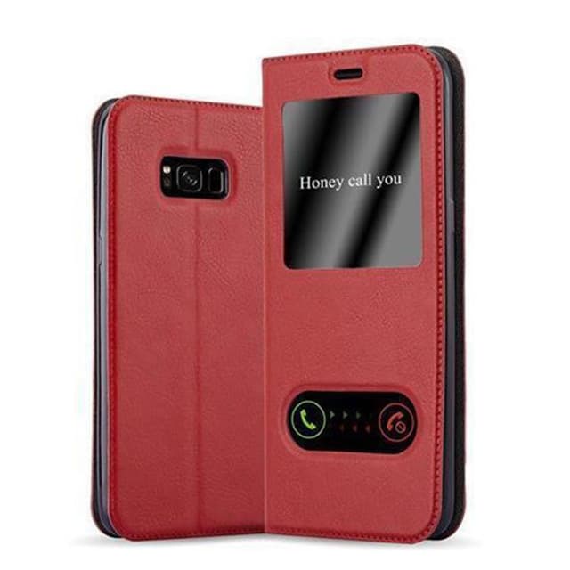 Samsung Galaxy S8 Plånboksfodral Skal (Röd)