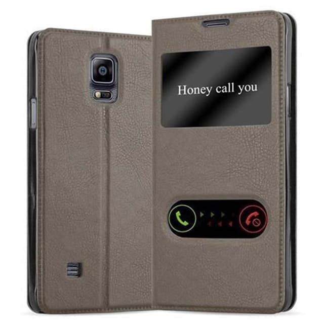 Lompakkokotelo Samsung Galaxy NOTE 4 Case (Ruskea)