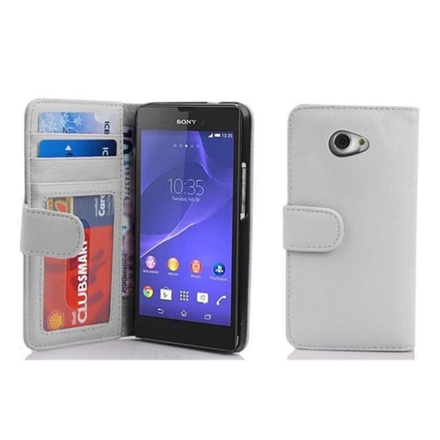 Sony Xperia M2 / M2 AQUA Plånboksfodral Skal (Vit)