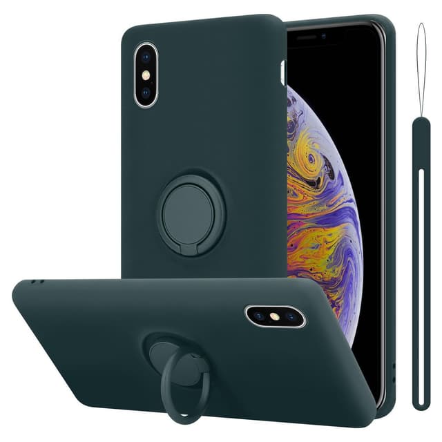 Deksel iPhone XS MAX Ring Case (grønn)