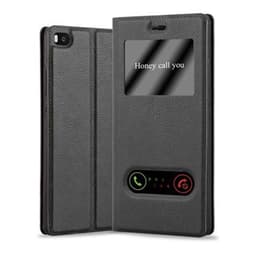 Huawei P8 lommebokdeksel cover (svart)