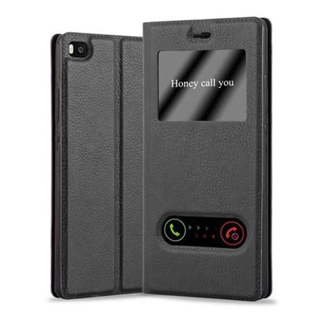 Huawei P8 lommebokdeksel cover (svart)