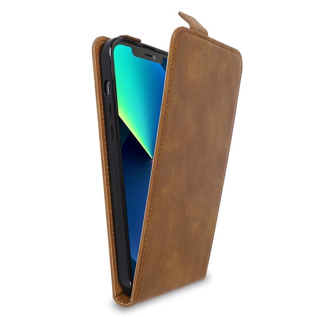 iPhone 13 Deksel Flip Case (brun)
