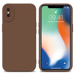 iPhone X / XS Suojakuori Suojakotelo (Ruskea)