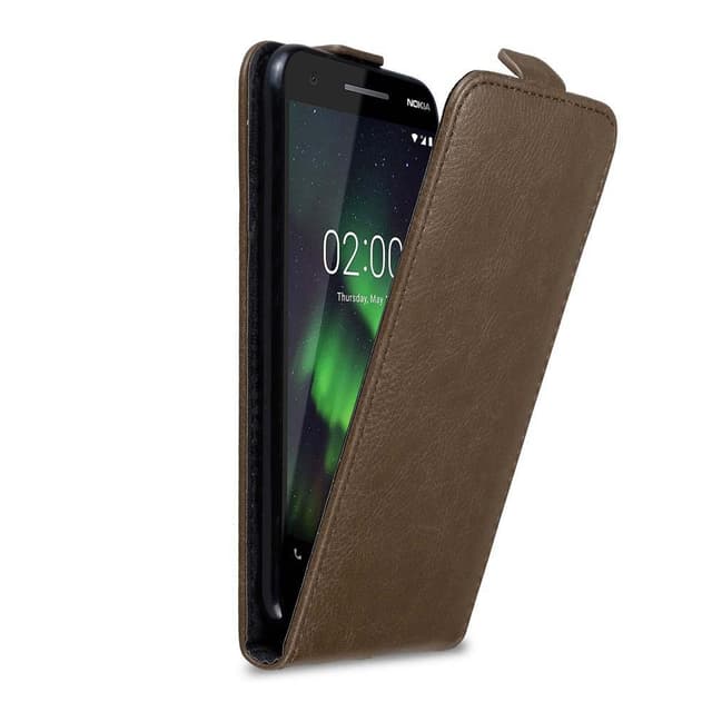 Nokia 2.1 Suojakuori Lompakkokotelo (Ruskea)