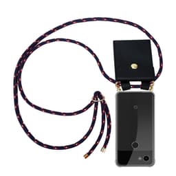 Google PIXEL 3A Etui Cover Kæde (Blå)
