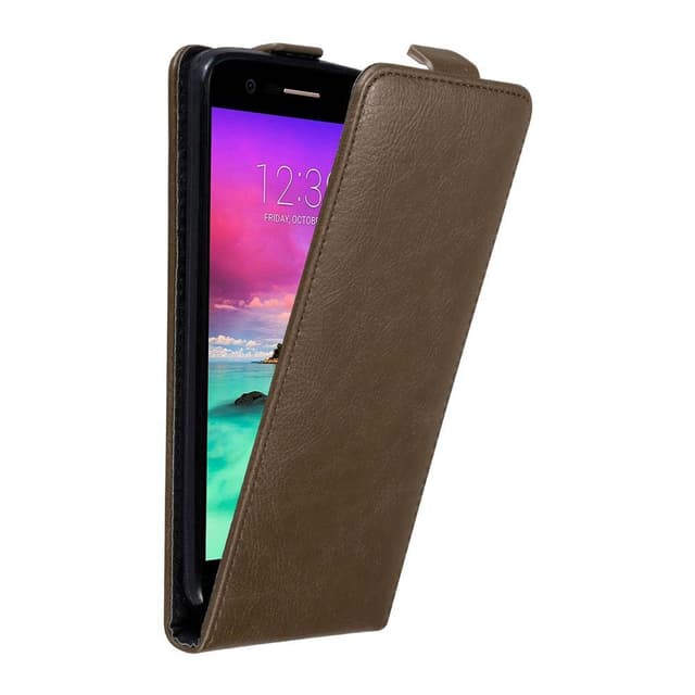 LG K10 2017 Suojakuori Lompakkokotelo (Ruskea)