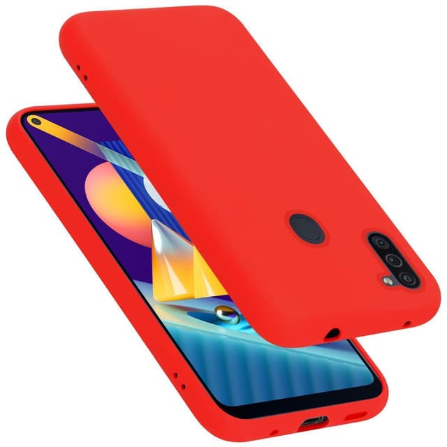 Samsung Galaxy A11 / M11 Skal Fodral Case (Röd)