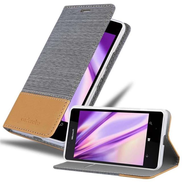 Nokia Lumia 950 Plånboksfodral Skal (Grå)