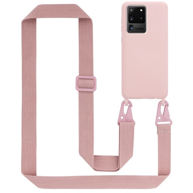 Samsung Galaxy S20 ULTRA Skal Fodral Kedja (Rosa)