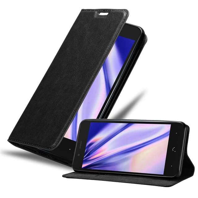 BQ Aquaris X5 PLUS Suojakuori Lompakkokotelo (Musta)