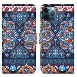 iPhone 12 PRO MAX Suojakuori Lompakkokotelo (Sininen)