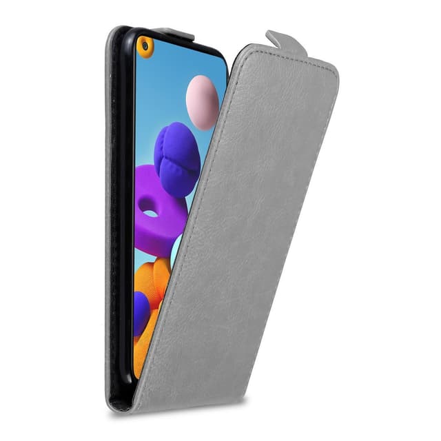 Samsung Galaxy A21s Suojakuori Lompakkokotelo (harmaa)