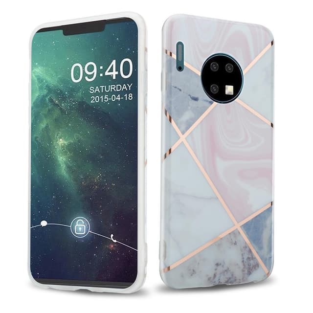 Huawei MATE 30 Plånboksfodral Skal (Rosa)