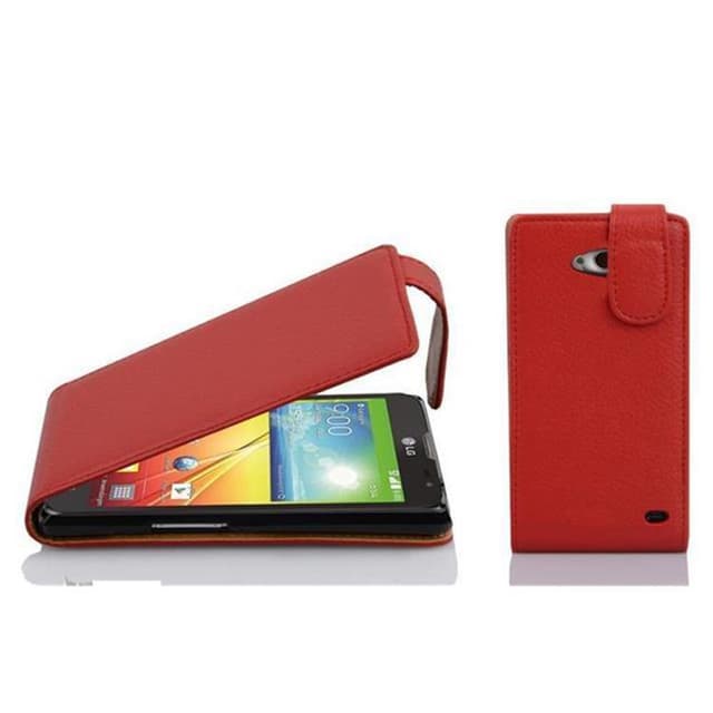 LG L70 (1. SIM) Pungetui Flip Cover (Rød)