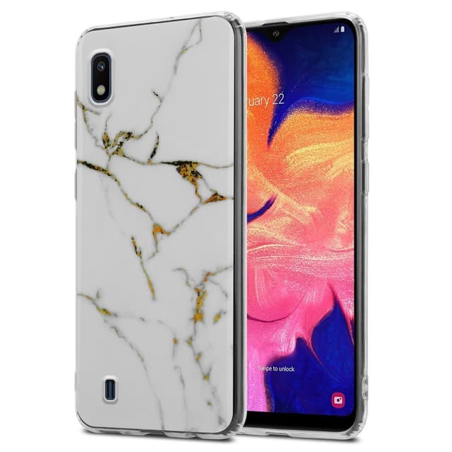 Samsung Galaxy A10 / M10 Plånboksfodral Skal (Vit)