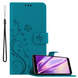 Samsung Galaxy A6 PLUS 2018 Plånboksfodral Skal (Blå)