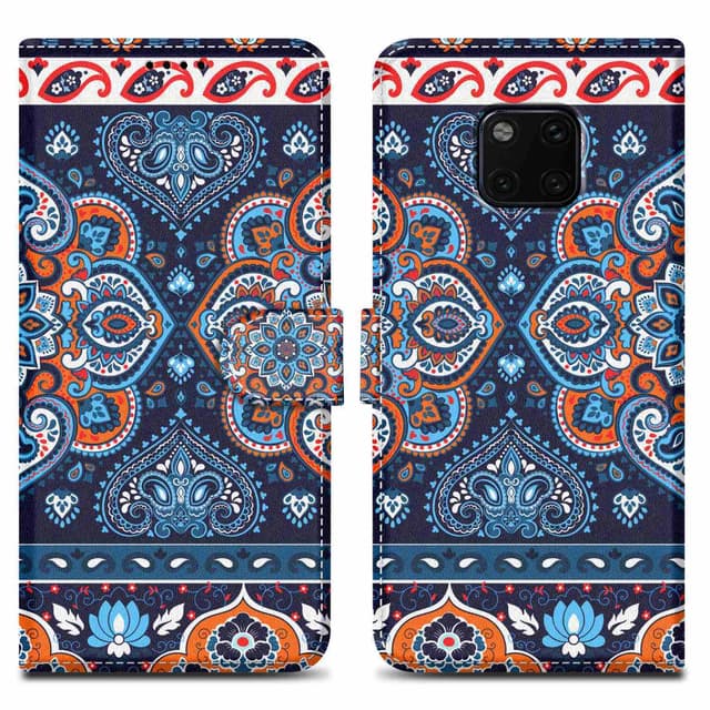 Huawei MATE 20 PRO Suojakuori Lompakkokotelo (Sininen)