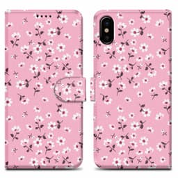 iPhone X / XS lommebokdeksel etui (rosa)