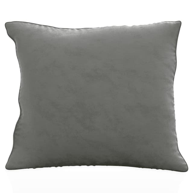Putetrekk 40x40 cm dekorativ i fløyel (grå)