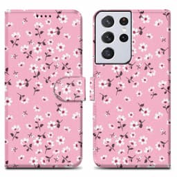 Samsung Galaxy S22 ULTRA lommebokdeksel etui (rosa)