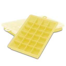 2x Isterningformar Iskubs låda Iskubbrickor Set (Gul)